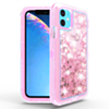Protective Glitter Liquid Bumper Case - PINK for iPhone 12 Mini (Only Ground Shipping)