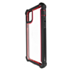 3in1 Hybrid Clear Soft TPU Hard PC Back Cover Case - BLACK & RED for iPhone 12 / 12 Pro (Only Ground Shipping)