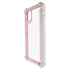 3in1 Hybrid Clear Soft TPU Hard PC Back Cover Case - WHITE & PINK for iPhone 12 / 12 Pro (Only Ground Shipping)