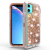 Protective Glitter Liquid Bumper Case - ROSE GOLD for iPhone 12 Mini (Only Ground Shipping)