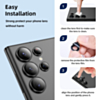 Camera Lens Protector with Metal Ring for Galaxy S23 Ultra (Black)