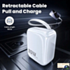 Toocki PD Built-In USB C Cable Wall Charger (WHITE) (30W) (Only Ground Shipping)