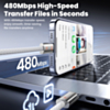 Toocki Compact Zinc Alloy USB C-C Super-Fast Charging Data Cable (100W) (3ft) (Only Ground Shipping)