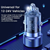 Toocki PD USB C+A Transparent Car Charger (BLUE) (75W) (Only Ground Shipping)