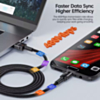 Toocki USB A-L Non-MFI Braided Fast Charging Data Cable (BLACK) (3ft) (12W) (Only Ground Shipping)