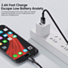 Toocki USB A-L Non-MFI Braided Fast Charging Data Cable (BLACK) (3ft) (12W) (Only Ground Shipping)