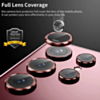 Camera Lens Protector with Metal Ring for Galaxy S22 Ultra (Burgundy)