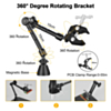 Magnetic Helping Hands Soldering PCB Circuit Board Holder with 3X LED Magnifying Lamp 360 Hot Air Gun Holder Extra Large & Heavy Duty Base Plate for Soldering Station (Only Ground Shipping)