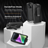 xBase by PowerPeak - Boulder Heavy-Duty MagSafe Co-Molded Rugged Protective Case withBelt Clip Holster - (BLACK) for iPhone 15 (Only Ground Shipping)