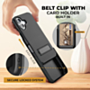 xBase by PowerPeak - Duraclip Series Combo Case MagSafe Belt Clip Holster - (BLACK) for iPhone 16 (Only Ground Shipping)
