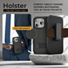 xBase by PowerPeak - Pro Duraclip Series Combo Case MagSafe Belt Clip Holster - (BLACK) for iPhone 16 Pro (Only Ground Shipping)