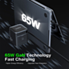 Esoulk Wall Charger Built-in Retractable with USB C Cable (BLACK) (65W) (Only Ground Shipping)