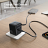 Esoulk Wall Charger Built-in Retractable with USB C Cable (BLACK) (65W) (Only Ground Shipping)