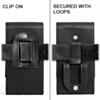 Vertical 6.9" Phone Pouch Case - BLACK (Only Ground Shipping)