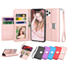 Elegant Leather Wallet Case - ROSE GOLD for iPhone 12 Mini (Only Ground Shipping)
