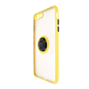 Hard PC Rear / Soft TPU Colorful Border Case with I-ring Holder - YELLOW for iPhone 7G / 8G / SE 2020 (Only Ground Shipping)