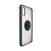Hard PC Rear / Soft TPU Colorful Border Case with I- ring Holder - Style 3 for Galaxy A20E (Only Ground Shipping)