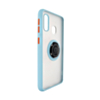 Hard PC Rear / Soft TPU Colorful Border Case with I- ring Holder - Style 4 for Galaxy A20E (Only Ground Shipping)
