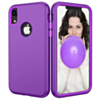 Three Layer Heavy Duty Shockproof Anti-Scratch Protective Case - PURPLE for iPhone XR (Only Ground Shipping)