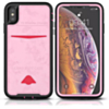 Leather Card Slots Wallet 2in Hybrid Case - PINK for iPhone 8P / 7P / 6SP / 6P (Only Ground Shipping)
