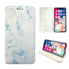 Marble Design Wallet Case - BLUE for iPhone XR (Only Ground Shipping)