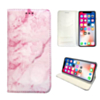 Marble Design Wallet Case - LIGHT PINK for iPhone XR (Only Ground Shipping)
