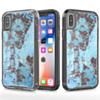 Marble Design BLACK Bumper Shockproof Case - BLUE for iPhone XR (Only Ground Shipping)