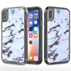 Marble Design BLACK Bumper Shockproof Case - PURPLE for iPhone XR (Only Ground Shipping)