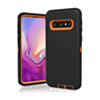 Heavy Duty Case for Galaxy S10 (BLACK & ORANGE) (Only Ground Shipping)