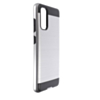 Galaxy S20 Hybrid Metal Brushed Case- SILVER (Only Ground Shipping)
