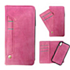Genuine Leather Magnetic Wallet Case with Credit Card Slot - HOT PINK for iPhone XR (Only Ground Shipping)