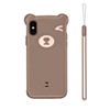 3D Cartoon Bear Soft Silicone Case - BROWN for iPhone 8P / 7P (Only Ground Shipping)