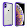 3in1 Transparent Clear Slim Hybrid Bumper Phone Case - PURPLE for iPhone 8P / 7P (Only Ground Shipping)