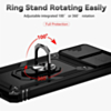 Moto G22 Dual Layers Hybrid Case with Metal Ring And Camera Protector - BLACK (Only Ground Shipping)