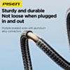 PISEN PRO-Mars Series Aluminum Alloy USB / Type-C to 3-in-1 (Lightning + Type-C + Micro USB) Braided Charging Data Cable (Black) (4ft) (100W) (Only Ground Shipping)