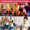 Light Up Karaoke Microphone Speaker - SILVER (Only Ground Shipping)