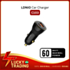 LDNIO C103 PD QC4.0 Dual USB A+C Car Charger with USB C-L Non-MFI Cable (3ft) (60W) (Only Ground Shipping)