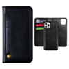 Genuine Leather Magnetic Wallet Case with Credit Card Slot - BLACK for iPhone 13 Pro (Only Ground Shipping)