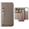 Genuine Leather Magnetic Wallet Case with Credit Card Slot - GRAY for iPhone 13 Pro (Only Ground Shipping)