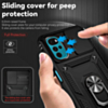 Moto G22 Dual Layers Hybrid Case with Metal Ring And Camera Protector - BLACK (Only Ground Shipping)