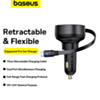 BASEUS Enjoyment Pro Car Charger with Built in USB-C Cable (60w) (Only Ground Shipping)