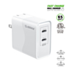 Esoulk EK2005 Dual USB C Wall Charging Plug (WHITE) (65W) (Only Ground Shipping)