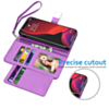 Elegant Leather Wallet Case - PURPLE for iPhone 12 Mini (Only Ground Shipping)