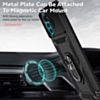 Moto G22 Dual Layers Hybrid Case with Metal Ring And Camera Protector - BLACK (Only Ground Shipping)