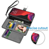 Elegant Leather Wallet Case - BLACK for iPhone 12 Mini (Only Ground Shipping)