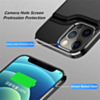 Soft Rubber Slim Charging Case (5500 mAh) for iPhone 12 Pro Max (BLACK) (Only Ground Shipping)