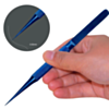 LuoWei Titanium Alloy Tweezers - Straight (BLUE)