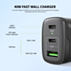 Esoulk EA18 Dual USB-C + USB-A Fast Wall Charger (BLACK) (40W) (Only Ground Shipping)