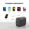 Esoulk EA18 Dual USB-C + USB-A Fast Wall Charger (BLACK) (40W) (Only Ground Shipping)