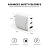 Esoulk EA18 Dual USB-C + USB-A Fast Wall Charger (WHITE) (40W) (Only Ground Shipping)